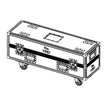 NEXO IDT-2CASE84 Flight Case su ratukais 2x ID84 / ID84T garsiakalbiams