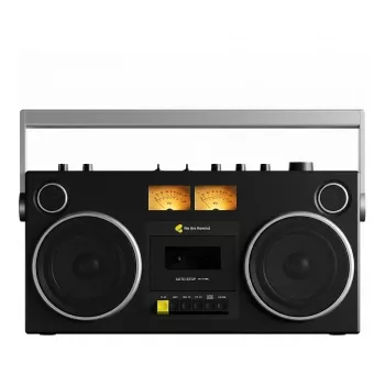 WeAreRewind Curtis nešiojamas kasečių grotuvas su Bluetooth juodas
