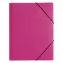 PAGNA Elastic Band Document Folder A3 PP 3 Flaps Dark Pink