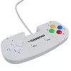Retro Games The Gamepad White - Wired USB Gamepad for PC, Mac, ZX Spectrum, THEC64, THEA500 Mini - Digital D-Pad, 10 Buttons, 1,8m Cable
