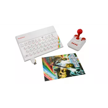 Retro Games The Spectrum White Edition - ZX Spectrum HD Console with Joystick and 40+ Pre-loaded Games