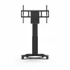 Kindermann DisplayLift² Mobile X-Fuss elektrinis motorizuotas televizoriaus stovas 42-98 colių ekranams, 150 kg keliamoji galia, juoda/sidabrinė