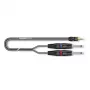 Sommer Cable SC-Onyx 2025 MKII stereo skaidymo kabelis, 2 x 1 x 0,25 mm², 3,5 mm stereo kištukas – 2x 6,3 mm mono kištukai, HICON, juodos spalvos, 2,5 m (ON1W-0250-SW)