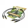 Sommer Cable SC-Onyx 2025 MKII stereo RCA kabelis, nesimetrinis, 2 x 1 x 0,25 mm², 2x RCA kištukai – 2x RCA kištukai, HICON, juodos spalvos, 2,5 m (ON81-0250-SW)