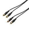 Sommer Cable SC-Onyx 2025 MKII stereo RCA kabelis, nesimetrinis, 2 x 1 x 0,25 mm², 2x RCA kištukai – 2x RCA kištukai, HICON, juodos spalvos, 2,5 m (ON81-0250-SW)