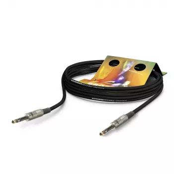 Sommer Cable Stage 22 Highflex komutacinis (patch / insert) kabelis, 2 x 0,22 mm², 6,3 mm stereo kištukas – 6,3 mm stereo kištukas, HICON, juodos spalvos, 1 m (SG2S-0100-SW)