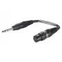 Sommer Cable adapterio kabelis, 6,3 mm stereo kištukas – XLR 3 kontaktų lizdas, juodos spalvos, 0,15 m (SGFGU0015-SW)