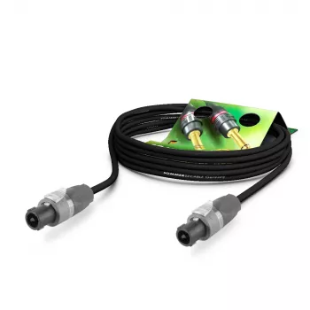 Sommer Cable Meridian 2x2.50mm² Garsiakalbių Kabelis su Neutrik Speakon NL2FX Jungtimis, Juodas, 2,5 m