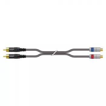 Sommer Cable SC-Onyx 2025 MKII stereo RCA kabelis, nesimetrinis, 2 x 1 x 0,25 mm², RCA – RCA, HICON, juodos spalvos, 2,5 m (ON8D-0250-SW)