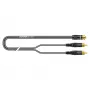 Sommer Cable SC-Onyx 2008 garso adapterio kabelis, 2 x 1 x 0,08 mm², 2x RCA kištukai – 3,5 mm stereo lizdas, HICON, juodos spalvos, 5 m (O84W-0500-SW)