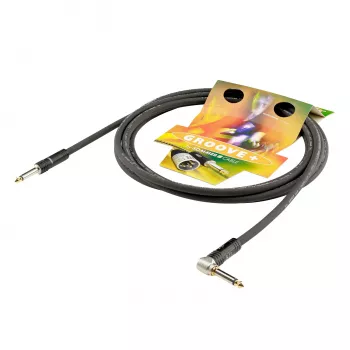 Sommer Cable SC-Spirit LLX Instrument Cable 6m - Black, 6,3mm TS Jack Angled to Straight