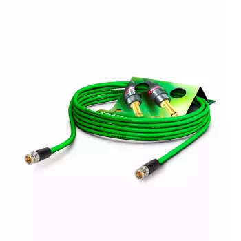 Sommer Cable SC-Slimline (RCB) 75 Ω vaizdo jungiamasis kabelis, BNC kištukas – BNC kištukas, NEUTRIK, žalios spalvos, 0,6 m (SNGR-0060-GN-SW)