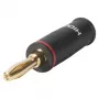 Sommer Cable HICON Banana Plug Screw Terminal Connector, Red Coding, 4 mm, Gold-Plated