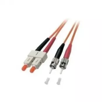 EFB Elektronik ECOFIBER Šviesolaidinis Laidas ST-ST Duplex OM2 1m Oranžinis LSZH