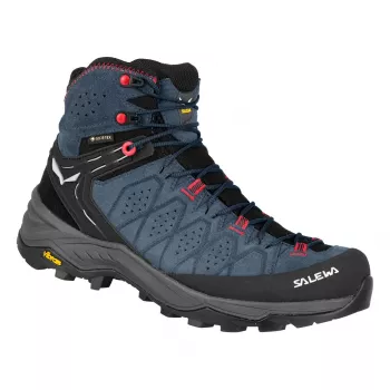 SALEWA Shoes Alp Trainer 2 Mid GTX Women - Java Blue / Fluo Coral - UK 5.5 (EU 38.5)
