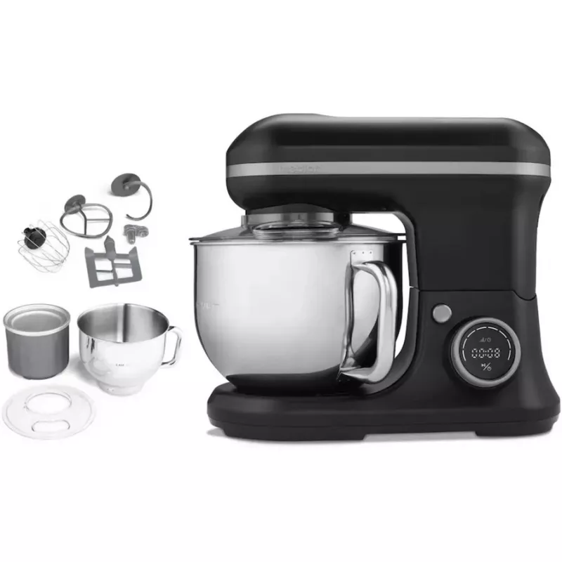 MEDION LIFE Digital Kitchen Machine MD18420 (Juoda, 1200 W, 5 L dubuo, įsk. ledų gaminimo dubenį)