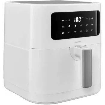 MEDION Air Fryer Life MD 11740 E40 XL (Matte White, 2150 W, 5.2 L Basket)