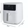 MEDION Air Fryer Life MD 11750 P10 XL (Matte White, 2150 W, 6.8 L Basket)
