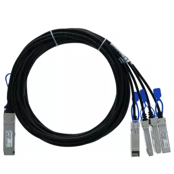 BlueOptics Fortinet FN-CABLE-QSFP28-4SFP28-5 BlueLAN SC282701L5M26 Passive 100GBASE-CR4 QSFP28 to 4x25GBASE-CR SFP28 Direct Attach Breakout Cable, 5 Meter