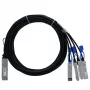 BlueOptics Fortinet FN-CABLE-QSFP28-4SFP28-5 BlueLAN SC282701L5M26 Passive 100GBASE-CR4 QSFP28 to 4x25GBASE-CR SFP28 Direct Attach Breakout Cable, 5 Meter