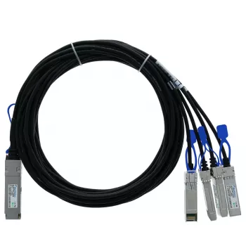 BlueOptics Fortinet FN-CABLE-QSFP28-4SFP28-5 BlueLAN SC282701L5M26 Passive 100GBASE-CR4 QSFP28 to 4x25GBASE-CR SFP28 Direct Attach Breakout Cable, 5 Meter