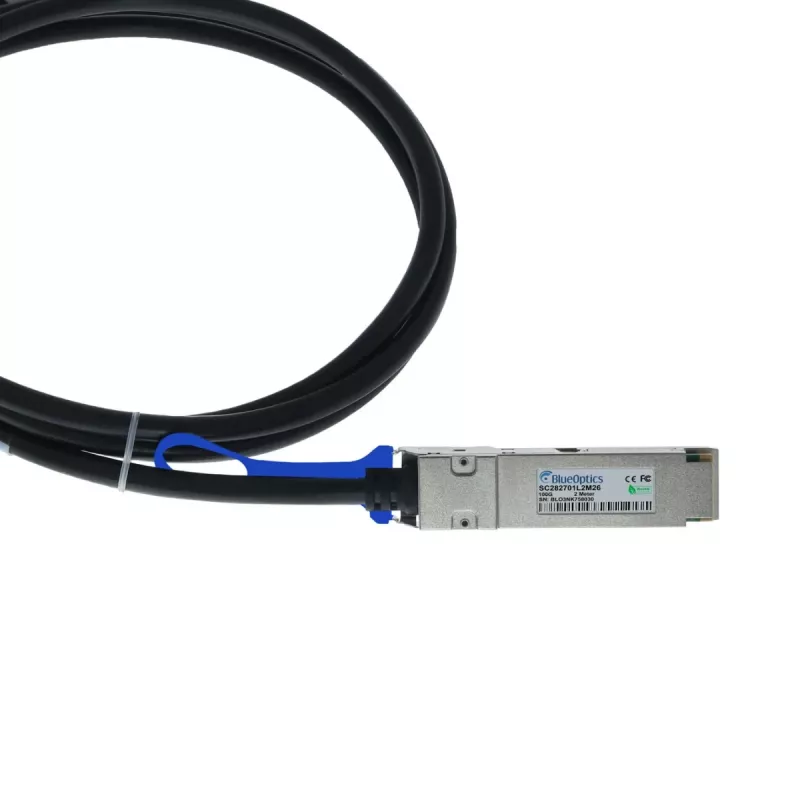 BlueOptics Fortinet FN-CABLE-QSFP28-4SFP28-5 BlueLAN SC282701L5M26 Passive 100GBASE-CR4 QSFP28 to 4x25GBASE-CR SFP28 Direct Attach Breakout Cable, 5 Meter