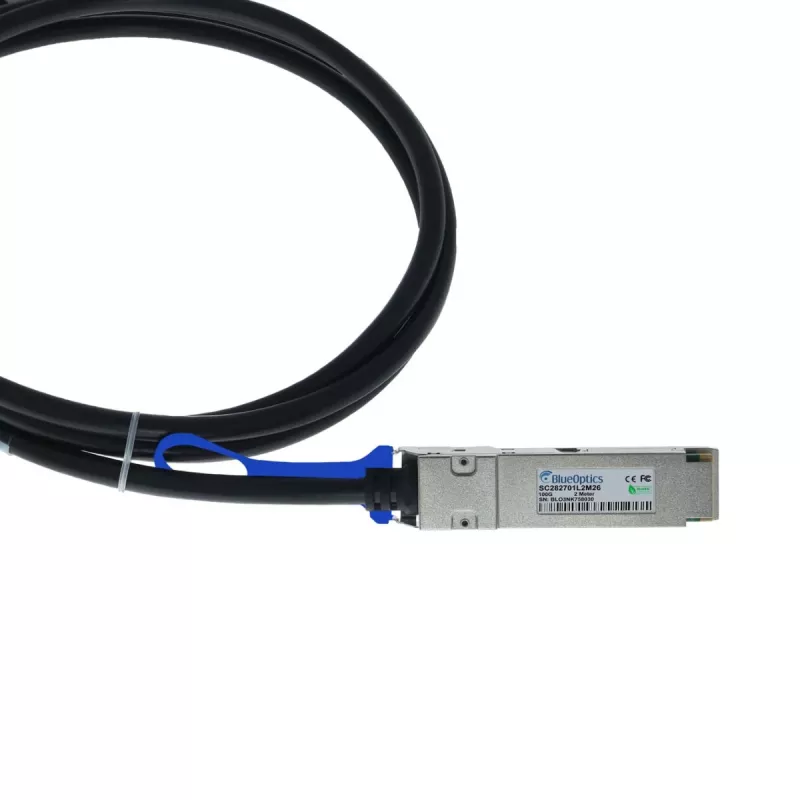 BlueOptics Fortinet FN-CABLE-QSFP28-4SFP28-5 BlueLAN SC282701L5M26 Passive 100GBASE-CR4 QSFP28 to 4x25GBASE-CR SFP28 Direct Attach Breakout Cable, 5 Meter