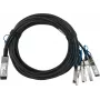 BlueLAN Compatible NVIDIA 980-9I48S-00C02A Passive Direct Attach Breakout Cable, 100GBASE-CR4 QSFP28 to 4x25GBASE-CR SFP28, 3m, AWG26