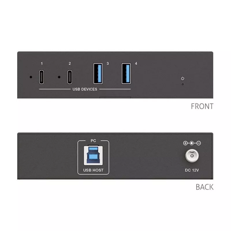 PureLink PT-Hub-010 USB 3.2 Gen 1 4-Port Industrial Hub 2x USB-A 2x USB-C
