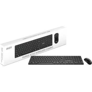 MSI FORGE K210 W COMBO FR Gaming Keyboard & Mouse Combo (French AZERTY Layout, Black)