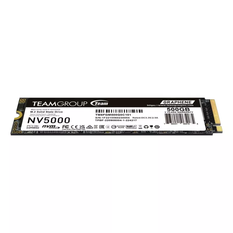 Team Group NV5000 500 GB M.2 PCIe Gen4 x4 NVMe SSD - 4500 MB/s Read
