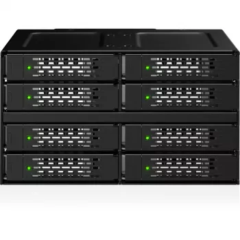 ICY DOCK ToughArmor MB508V5P-B 8 Bay 2,5 inch U.2/U.3 NVMe SSD/HDD Full Metal Backplane Module
