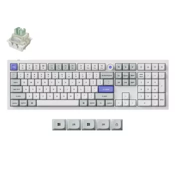 Keychron Q6HW-P1 Full Size Magnetic White mechaninė klaviatūra