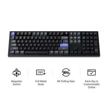 Keychron Q6HW-P1 Full Size Magnetic White mechaninė klaviatūra
