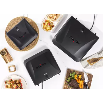 Salter EK6236VDE ActiGrill Everyday Electric Grill, 1000 W, Non-Stick, Black/Silver