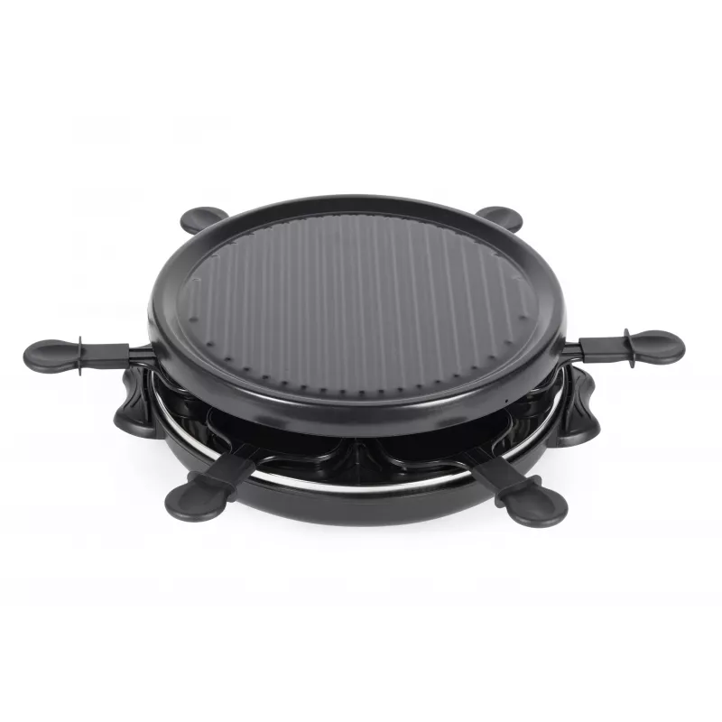 Giles & Posner EK4511GV2VDE Stalo raclette grilis 1200 W 8 asmenims Juodas/Sidabrinis