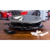 Giles & Posner EK1872GV2VDE Stalo akmeninis raclette grilis - 1200W, tinka 8 asmenims, juoda/pilka