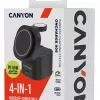 Canyon 4 in 1 Wireless Charging Stand, 30W max, Size: 70x70x70.3mm, weight: 414g, su 1M laidu, juoda