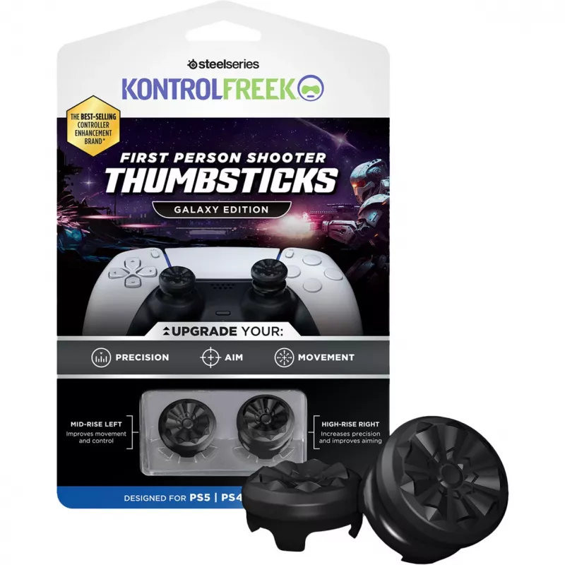 SteelSeries KontrolFreek FPS Performance Thumbsticks Galaxy Edition (Juodi, 2 vnt., skirta PlayStation 5/4 valdikliui)