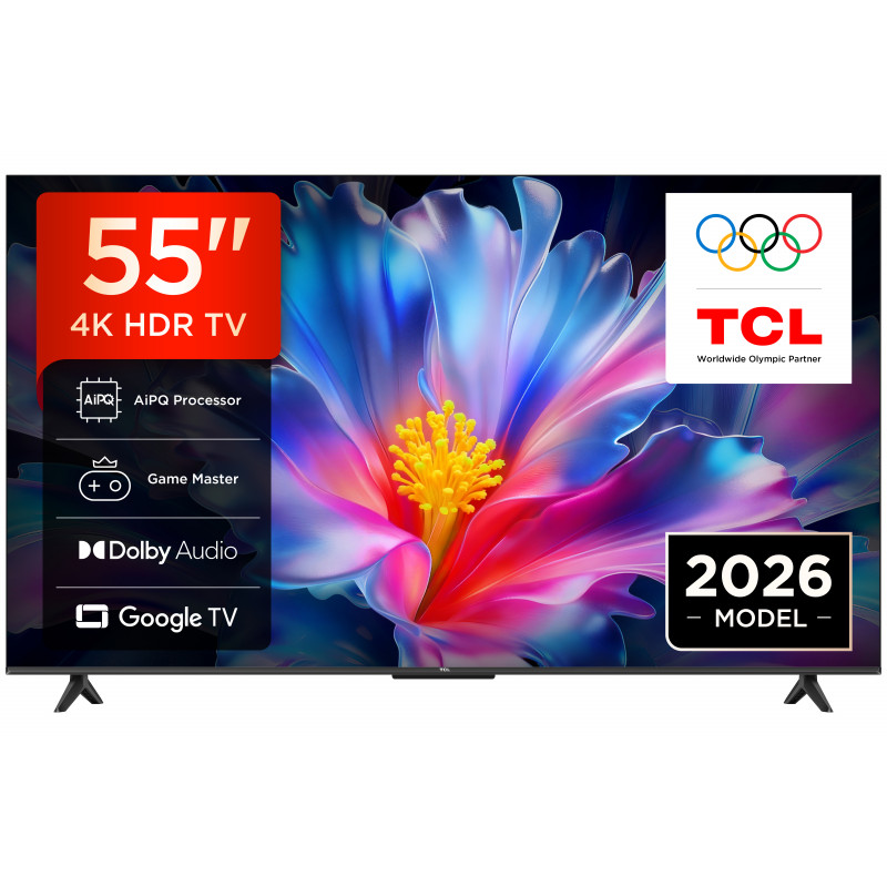 TCL 55P6L 55 colių 4K UHD LED išmanusis televizorius su Android TV, HDR10, HLG, Dolby Audio, Wi-Fi, Bluetooth