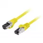 Lanberg komutacinis kabelis S/FTP Cat.8.1 2m LSZH CU geltonas, Fluke Tested