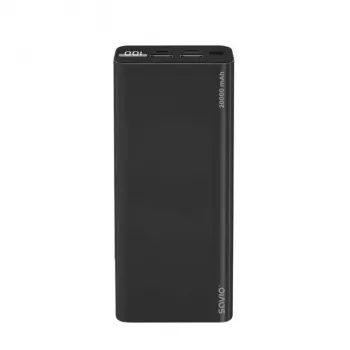 SAVIO BA-05 20000 mAh Power Bank Black