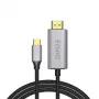 SAVIO USB-C į HDMI 2.0b laidas 1m sidabrinis CL-170