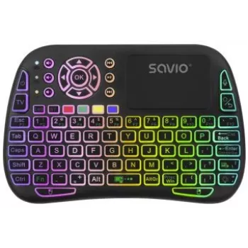 SAVIO ARGB Mini Bluetooth + 2.4 GHz mechaninė klaviatūra juoda