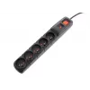 Accura Premium Crown apsauginis įtampos filtras 5 lizdai 5,0m juodos spalvos