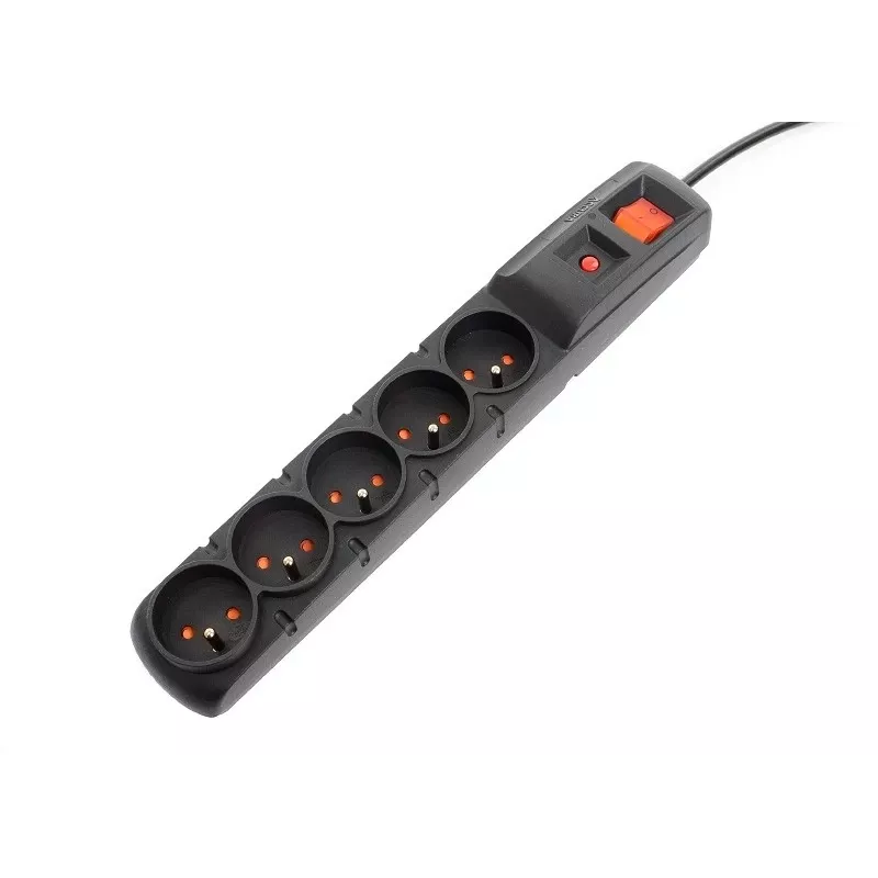 Accura Premium Crown apsauginis įtampos filtras 5 lizdai 5,0m juodos spalvos