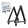 Maclean MC-183 Mobile TV Floor Stand/Trolley, 37-80 inch, VESA 800x400, 75kg, Lockable Wheels, Black