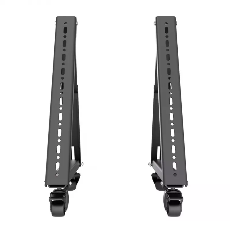 Maclean MC-183 Mobile TV Floor Stand/Trolley, 37-80 inch, VESA 800x400, 75kg, Lockable Wheels, Black