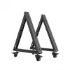 Maclean MC-183 Mobile TV Floor Stand/Trolley, 37-80 inch, VESA 800x400, 75kg, Lockable Wheels, Black