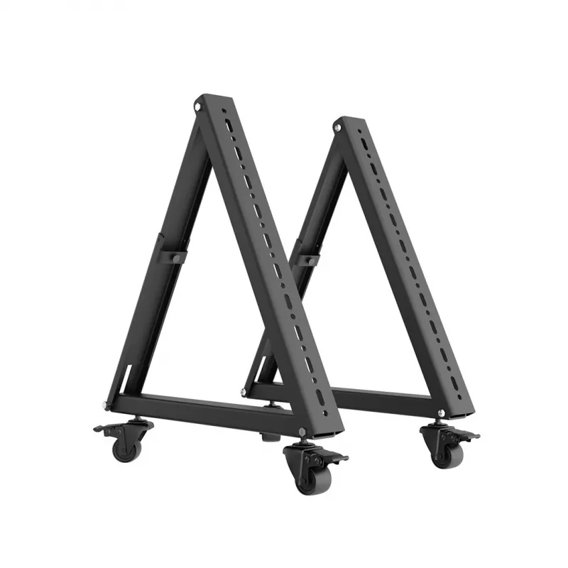 Maclean MC-183 Mobile TV Floor Stand/Trolley, 37-80 inch, VESA 800x400, 75kg, Lockable Wheels, Black